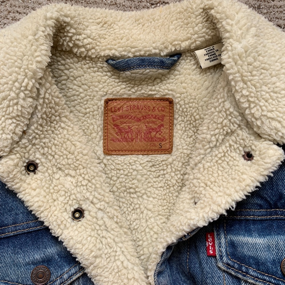 Levi’s Denim Jacket Shearling - image 3